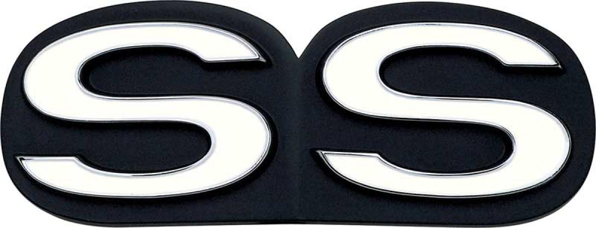 1970-72 Chevrolet Super Sport, "SS" Front Grill Emblem, with Hardware, GM Licensed