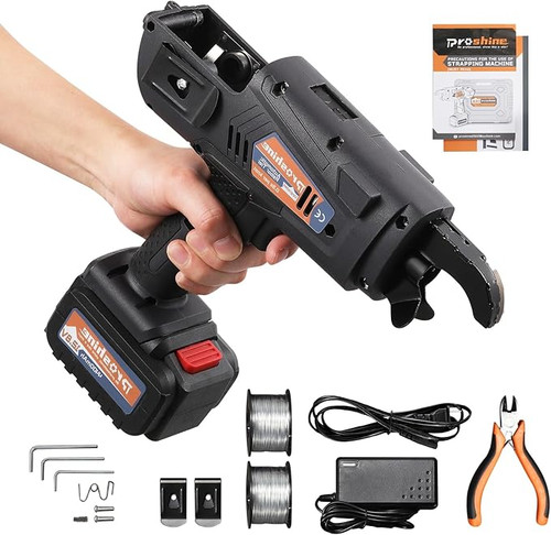 Rebar Tie Gun 0.3-1.3in/8-34mm Automatic Rebar Tying Tool 12.8V Rechargeable 4400mAh Battery Wire Coil 0.8S a Knot