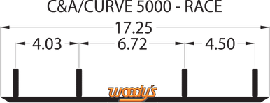 Woody's Snocross Competition Flat-Top Wear Bar 8" 60° for C&A Pro Skis SCC-5008