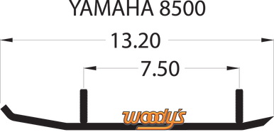 Woody's Trail Blazer IV Flat-Top 6" 60° Carbide Runners for Yamaha Apex 2014-2017 TYV4-8500