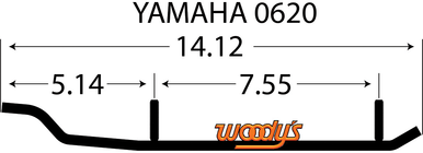 Woody's Mini Sled Runner Trail 4" 60° 2019-2020 Yamaha SRX 120R EYV3-0620