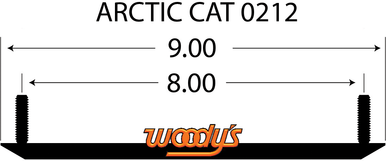 Woody's Mini Sled Runner Sno-X 4" 60° Arctic Cat ZR 120 2018 2021 2023 SXA-0212
