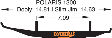Woody's Dooly Runners 4" 90° 2013-2019 Polaris Indy 550 DP4-1300