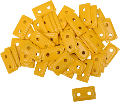 Woody's Square Digger Support Plates Yellow 48 Pack 1250-0559