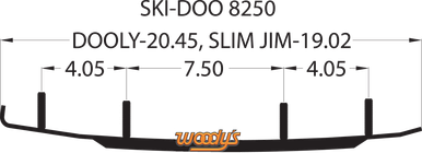Woody's Dooly 4" 90° Carbide Runners for Ski-Doo MX Z 2001 DS4-8250