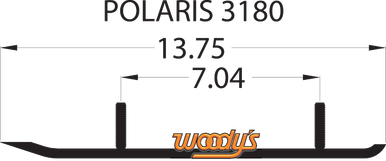 Woody's Top-Stock Hard Surface Bar 4" 60° Polaris 700 Classic 2001 HSP-3180