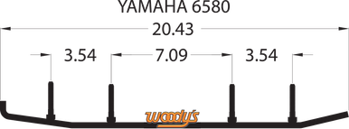 Woody's Top-Stock Hard Surface Bar 4" 60° Yamaha Apex 2010-2013 HSY-6580