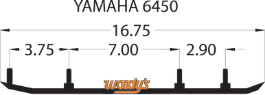 Woody's Trail Blazer IV Flat-Top 6" 60° Yamaha VMAX 500 1997 TYV4-6450