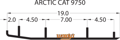 Woody's Executive Series Flat-Top Runner for Arctic Cat Bearcat 440 I 1999-2000 WAT-9750