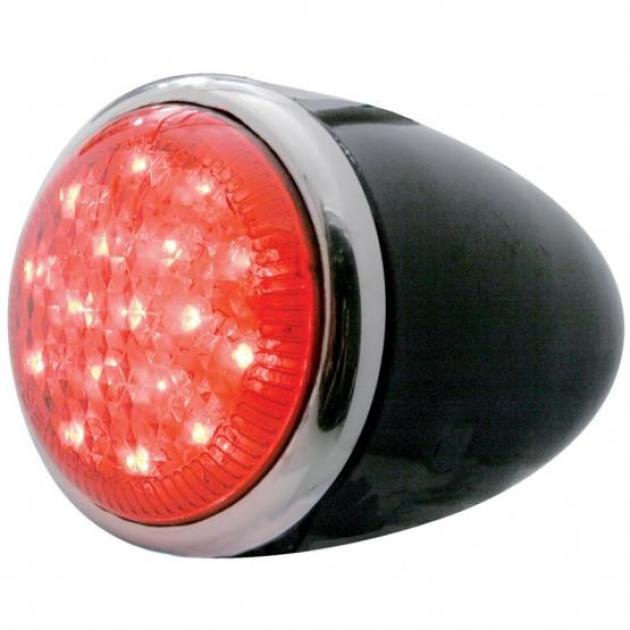 United Pacific 17 LED Tail Light w/Black Housing and Stainless Steel Rim For 1937 Ford Car - R/H FTL3711R