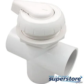 767316 Balboa Water Group/ITT Diverter Valve, Hydro-Air/BWG Hydroflow, 2″, 3 Way, White 11-4000-WH