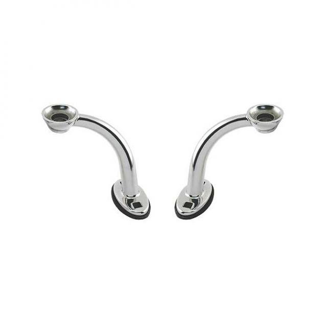 Hi-Boy Headlight Mounts - Polished Stainless Steel - Ford