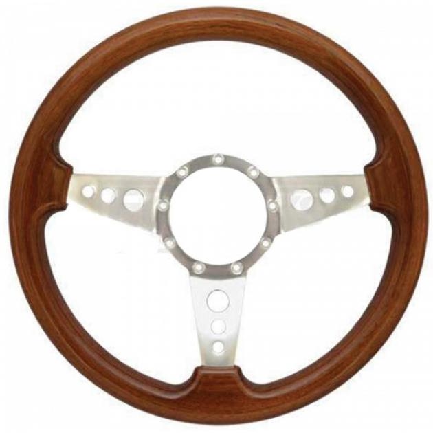Camaro Steering Wheel, Volante S9, Walnut Wood Finish, 1967-2002