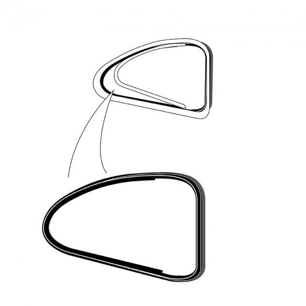Dennis Carpenter Quarter Window Seal - 1950-51 Ford Car 0M-7229904-PR