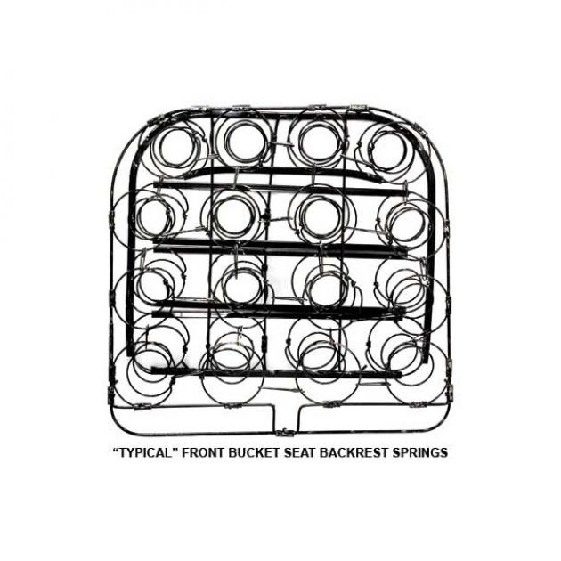 Model A Ford Seat Spring - Deluxe Phaeton (2 Door) - Front Backrest - Left Side