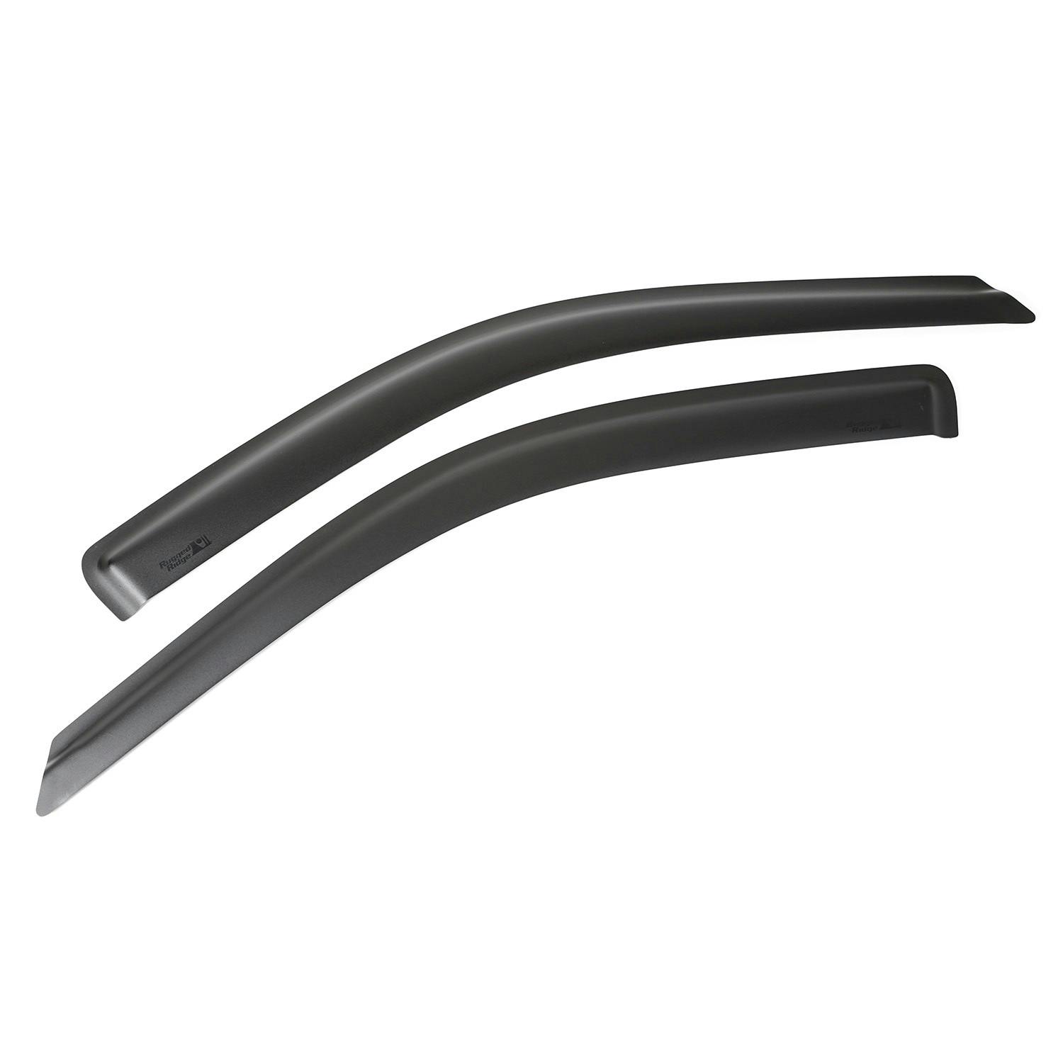 Rugged Ridge 81349.04 Front Window Visors; Matte Black; 09-14 Ram 1500 Quad Cab Pickup