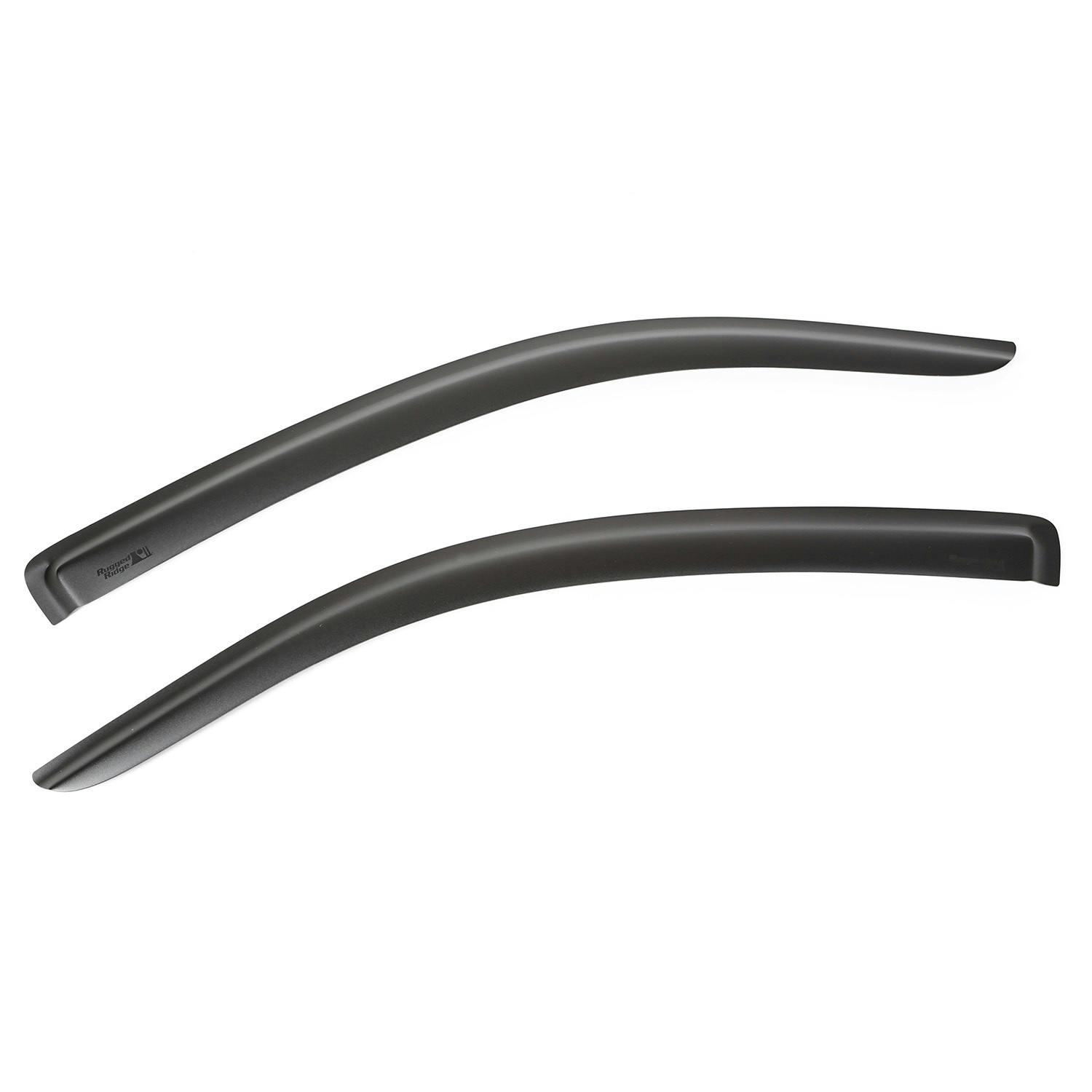 Rugged Ridge 81349.11 Front Window Visors; Matte Black; 07-14 Toyota Tundra CrewMax Pickup