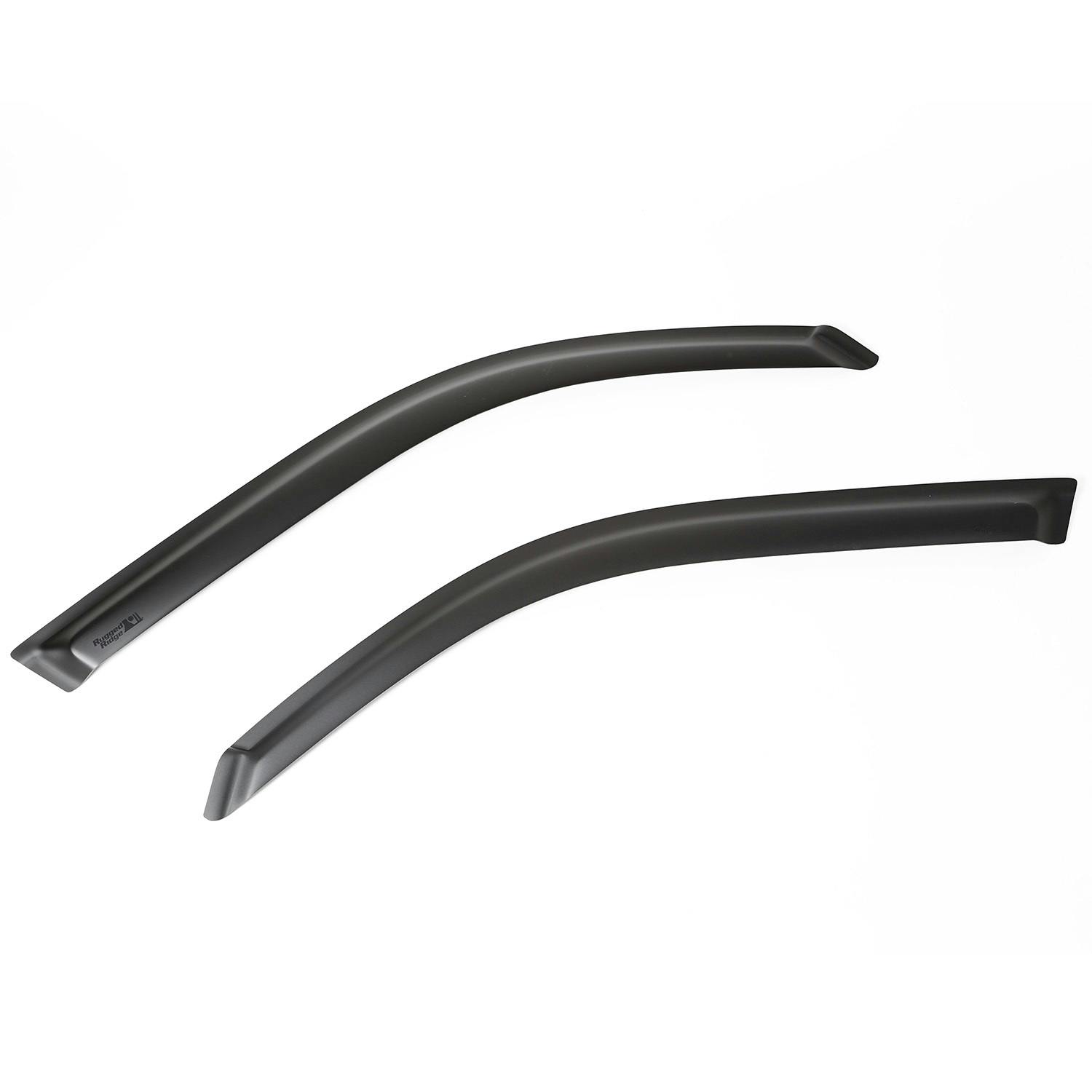 Rugged Ridge 81349.12 Front Window Visors; Matte Black; 04-06 Toyota Tundra Double Cab