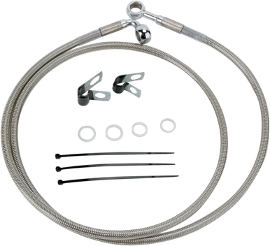 DRAG SPECIALTIES Brake Line - Front - +2" - Stainless Steel 640115-2