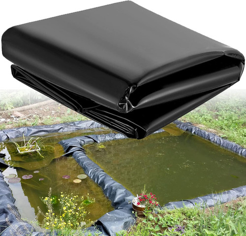 Pond Liner, 20 x 25 ft 45 Mil Thickness, Pliable EPDM Material Pond Skins, Easy Cutting Underlayment for Fish or Koi Ponds, Water Features, Waterfall Base, Fountains, Water Gardens, Black