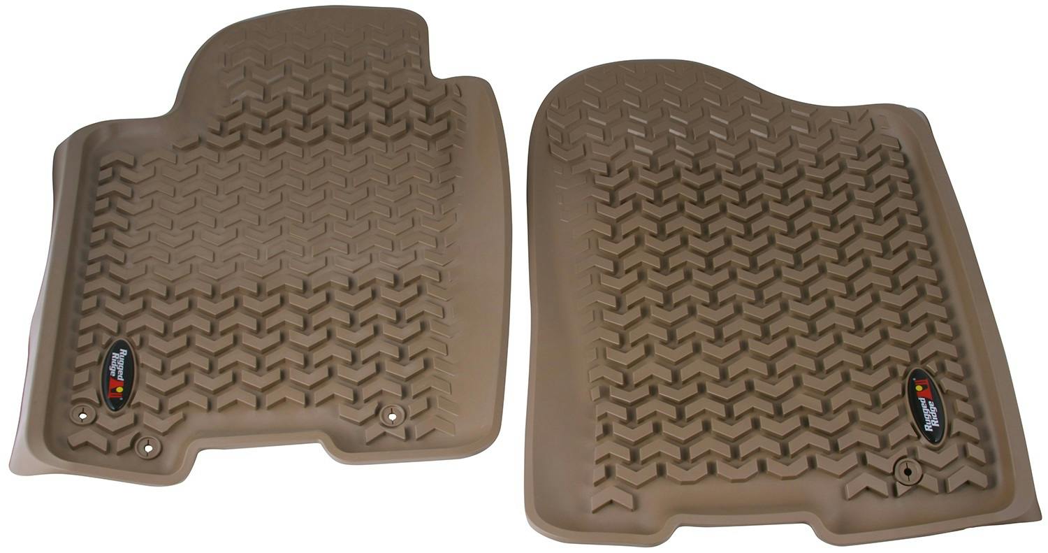 Rugged Ridge 83905.20 Flr Lnrs; Front; Black; 12-17 Nissan Armada/Titan