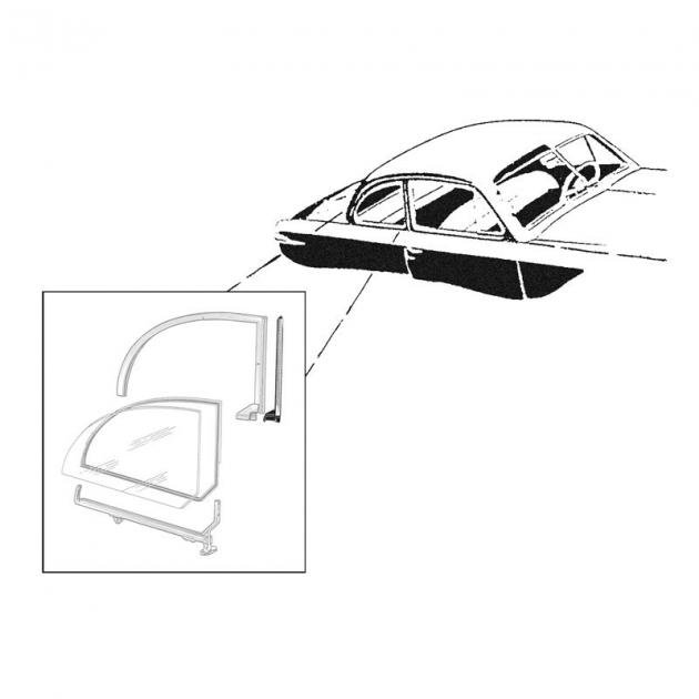 Dennis Carpenter Quarter Window Seal - 1950 Ford Car 0A-7630106-PR