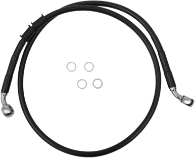 DRAG SPECIALTIES Brake Line - Front - +2" - Black - XL 614760-2BLK