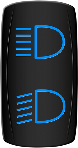 MOOSE UTILITY Rocker Switch - Hi/Lo Beam - Blue HLB-PWR
