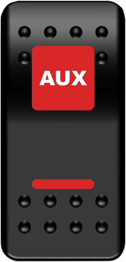 MOOSE UTILITY Rocker Switch - Auxilary Power - Red AUX-PWR-R