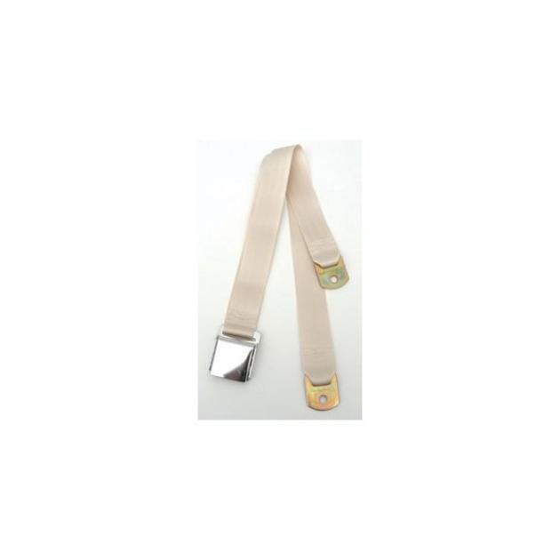 Seatbelt Solutions Chevrolet 1955-1957,Lap Belt, 74" with Chrome Lift Latch 1800748000 | Ivory