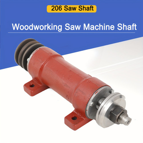 206 Woodworking Saw Machine Shaft Assembly, Positive Direction Rotation, Spindle Wood Machinery Fittings For Table Saw Bench Drill Bench Mills, Red