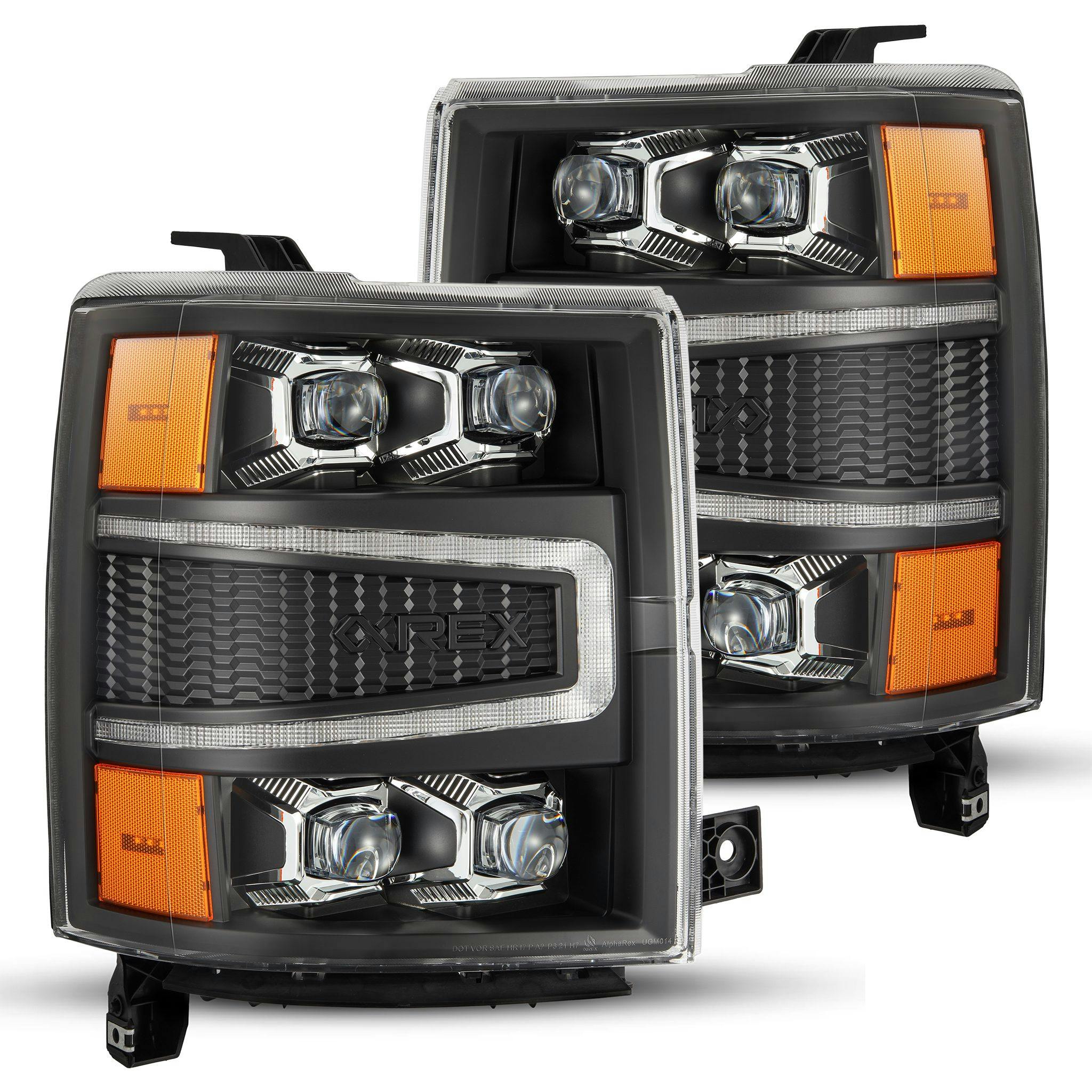 AlphaRex 880239 LED Projector Headlights in Black