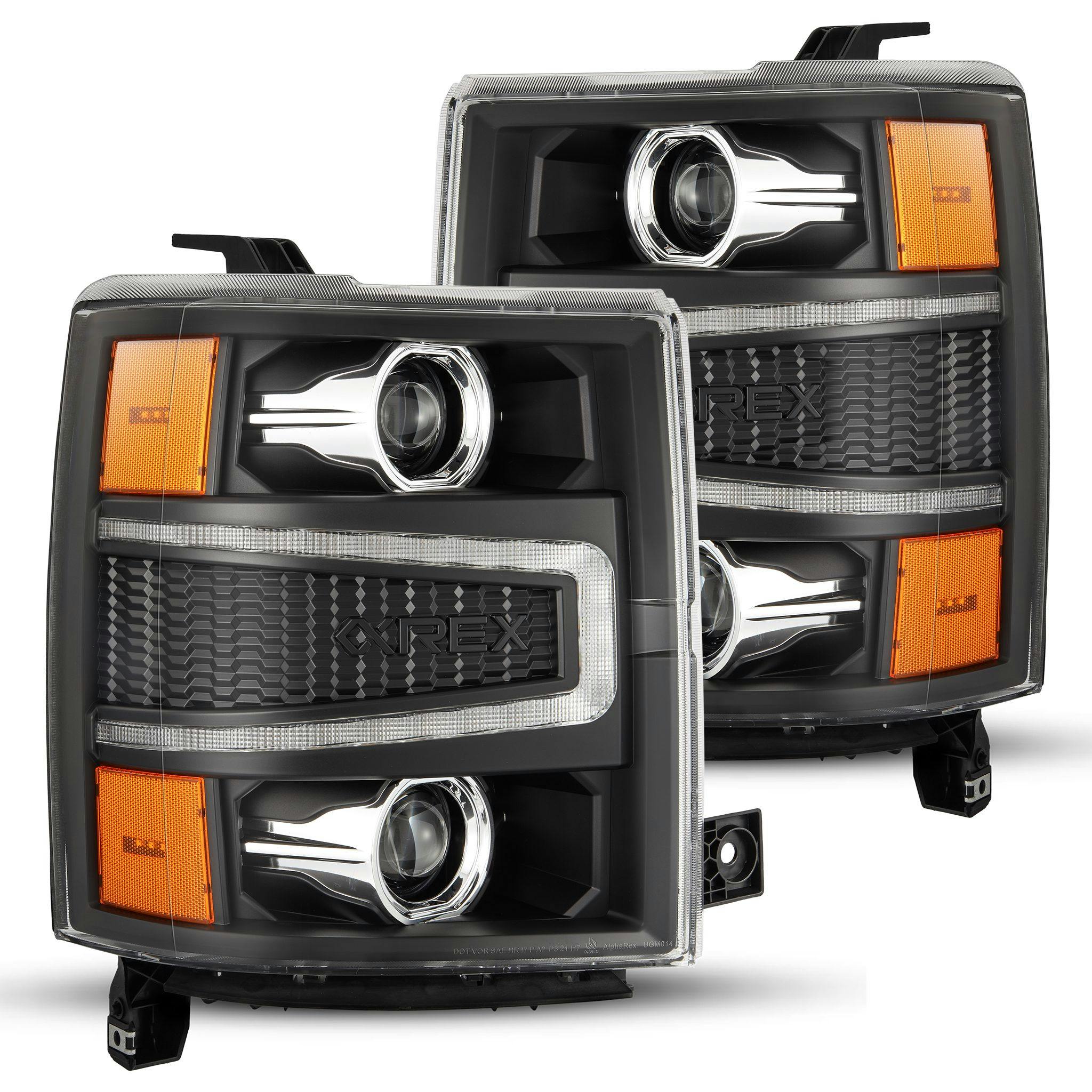 AlphaRex 880242 Projector Headlights Black