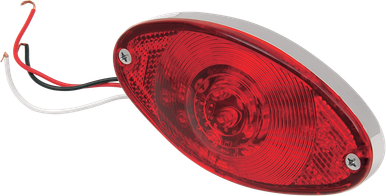 DRAG SPECIALTIES Taillight - Cat Eye - Ultra Thin - Red Lens 160634
