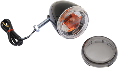 DRAG SPECIALTIES Rear Turn Signal 1156 - Black/Smoke Lens L12-0232RB/M