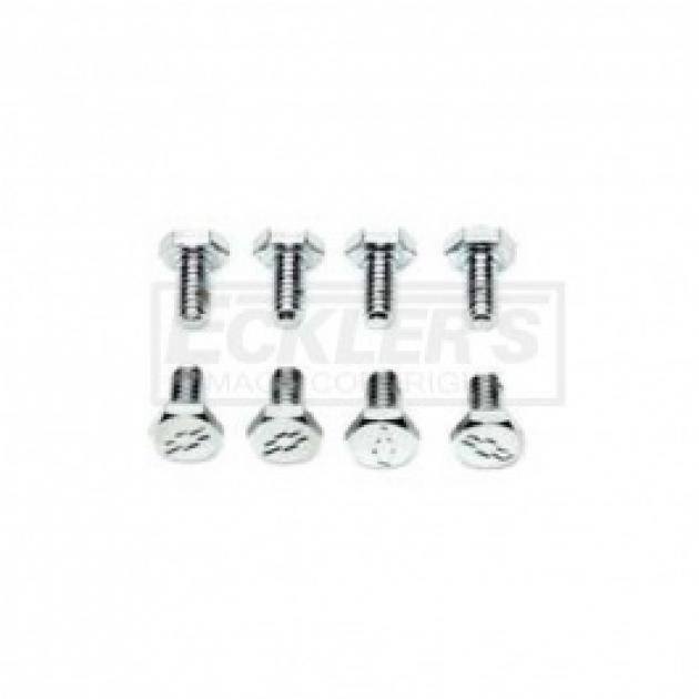 Nova And Chevy II Bowtie Valve Cover Bolts, Small Block, Chrome, For Cars With Steel Valve Covers, 1962-1979