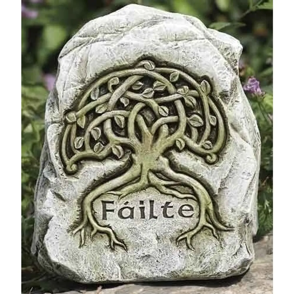 Pack of 2 Joseph’s Studio Celtic Tree “Failte” Irish Key Keeper Rock Decorations
