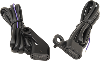 DRAG SPECIALTIES LED Handlebar Marker Lights - Mech. Clutch - Black/Smoke L22-0232MBMENU