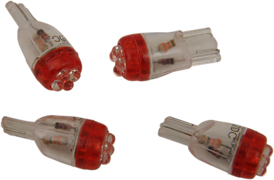 DRAG SPECIALTIES Mini Wedge LED Bulbs - Red T10-4LEDR-HC