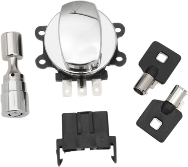 DRAG SPECIALTIES Side Hinge Ignition Switch with Fork Lock - Chrome 21-0209K