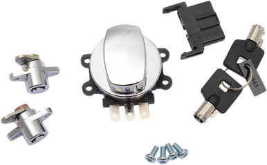 DRAG SPECIALTIES Side Hinge Ignition Switch with Saddlebag Lock - Chrome E21-0209/45