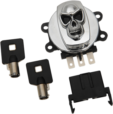DRAG SPECIALTIES Ignition Switch - Skull - Chrome 21-0209SKD