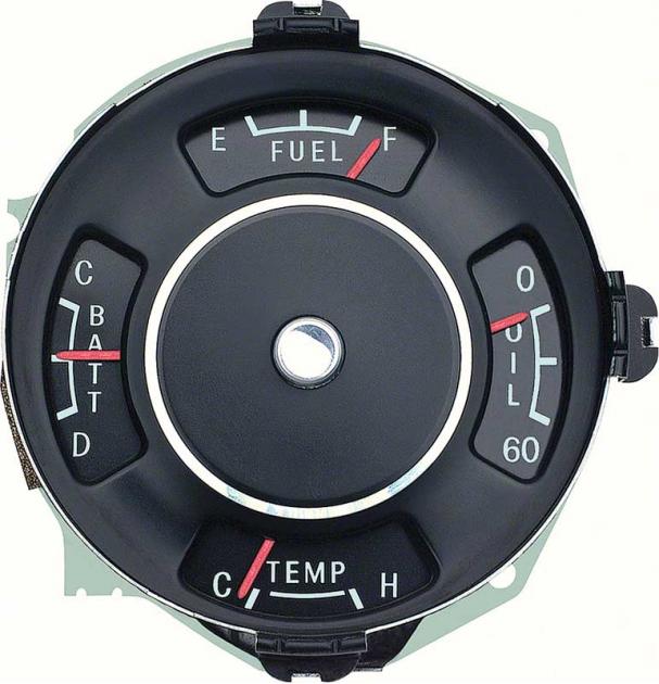1963-64 Chevy II, Nova, Instrument Gauge Cluster, Standard and Super Sport