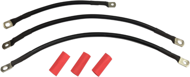 DRAG SPECIALTIES Black Battery Cable Set - '94-'09 Dyna E25-0091B-T2