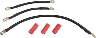 DRAG SPECIALTIES Black Battery Cable Set - '91-'93 Dyna E25-0091B-T3