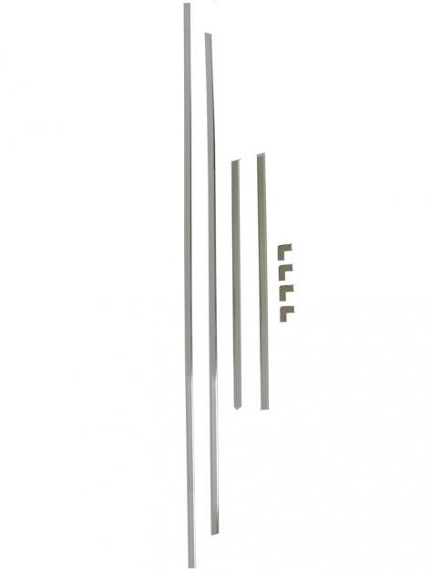 Precision Chrome Locking Strip for Windshield Weatherstrip Glass Seal WLS D690 B