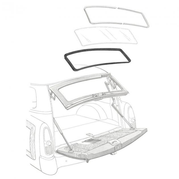 Dennis Carpenter Back Glass Seal - All 4 Door Wagons, Customline Ranch Wagon - 1952-54 Ford Car BA-7942084-B