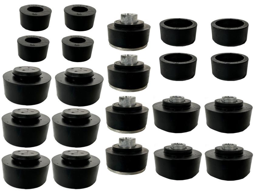 Auto Pro USA 1967-1968 Chevrolet Impala Body Mount Bushing Set, Includes All Mounting Bushings, Convertible BM1006