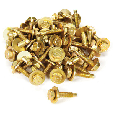 Allstar Performance Body Bolt 1-1/8in 50pk Gold ALL16554-50