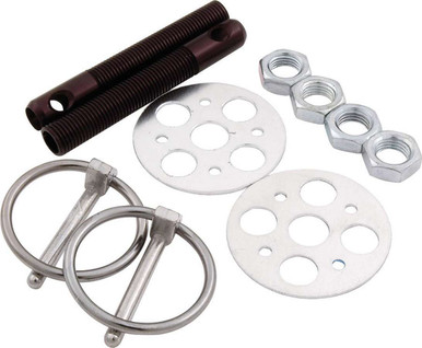 Allstar Performance LW Alum Hood Pin Kit 3/8in Black ALL18473